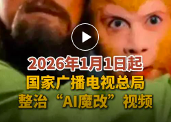2026年1月1日起，广电总局整治“AI魔改”视频