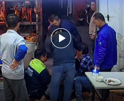 广州快餐店内，一男子突然晕倒！