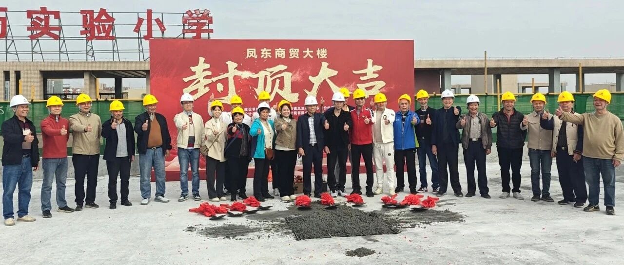 凤东商贸大楼顺利封顶！大沥镇凤池社区城市更新再添亮点