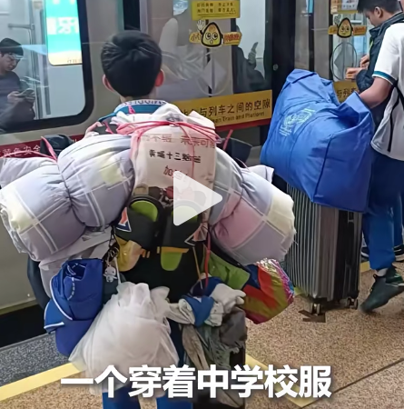 自己扛!这个广州初中生火了!